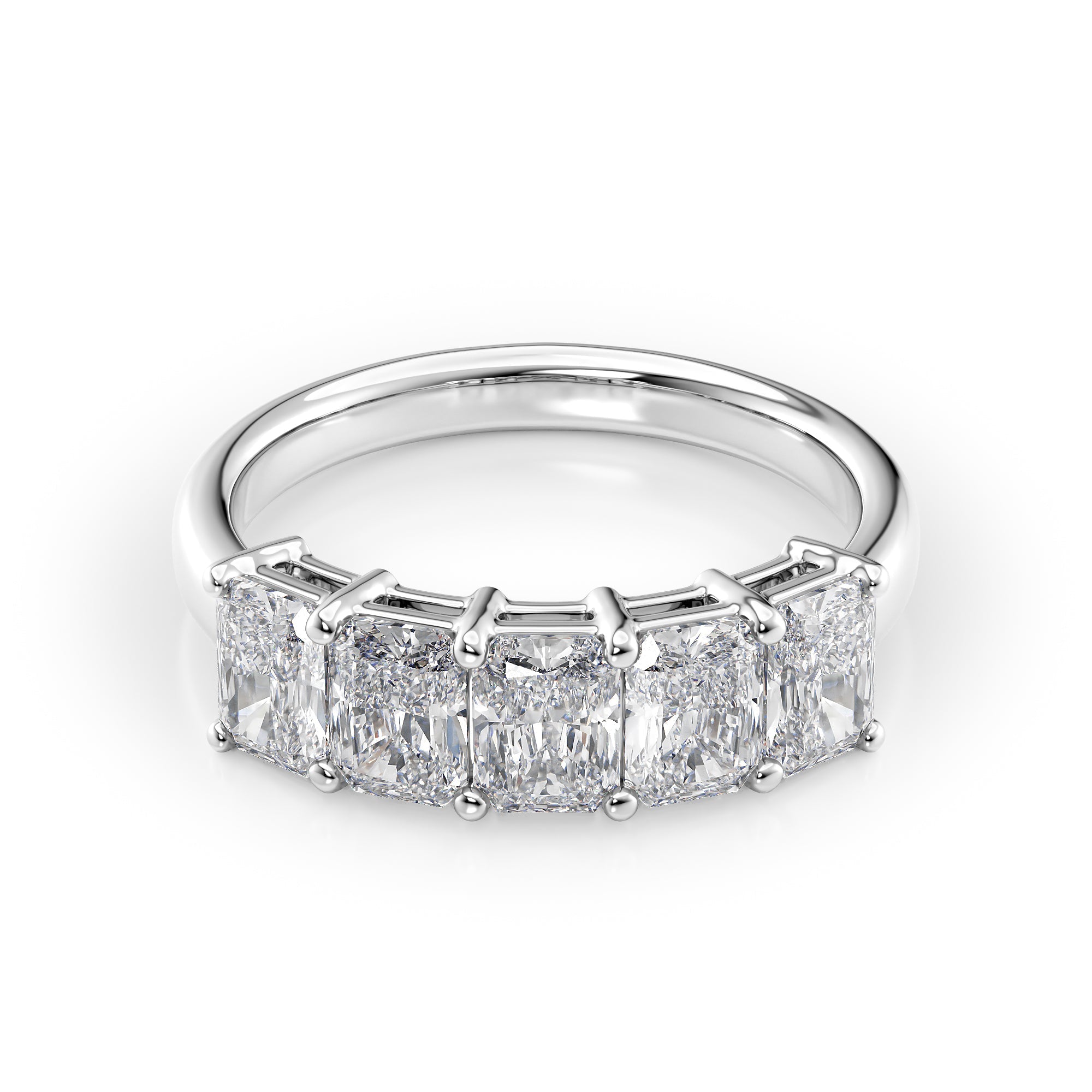 2ct Erena Radiant Cut Moissanite Ring - Silver