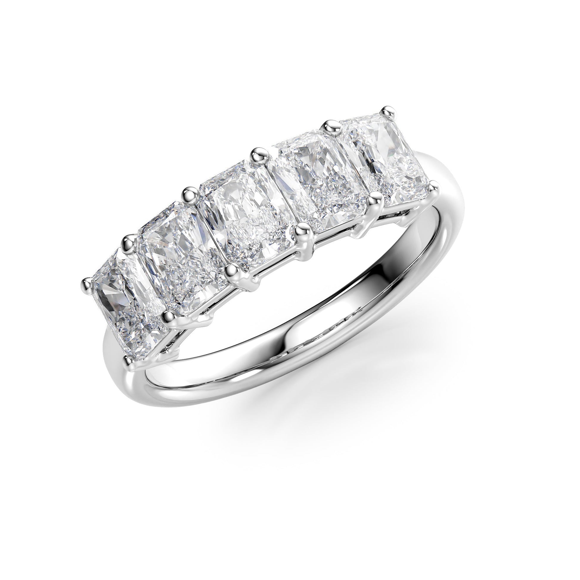 2ct Erena Radiant Cut Moissanite Ring - Silver