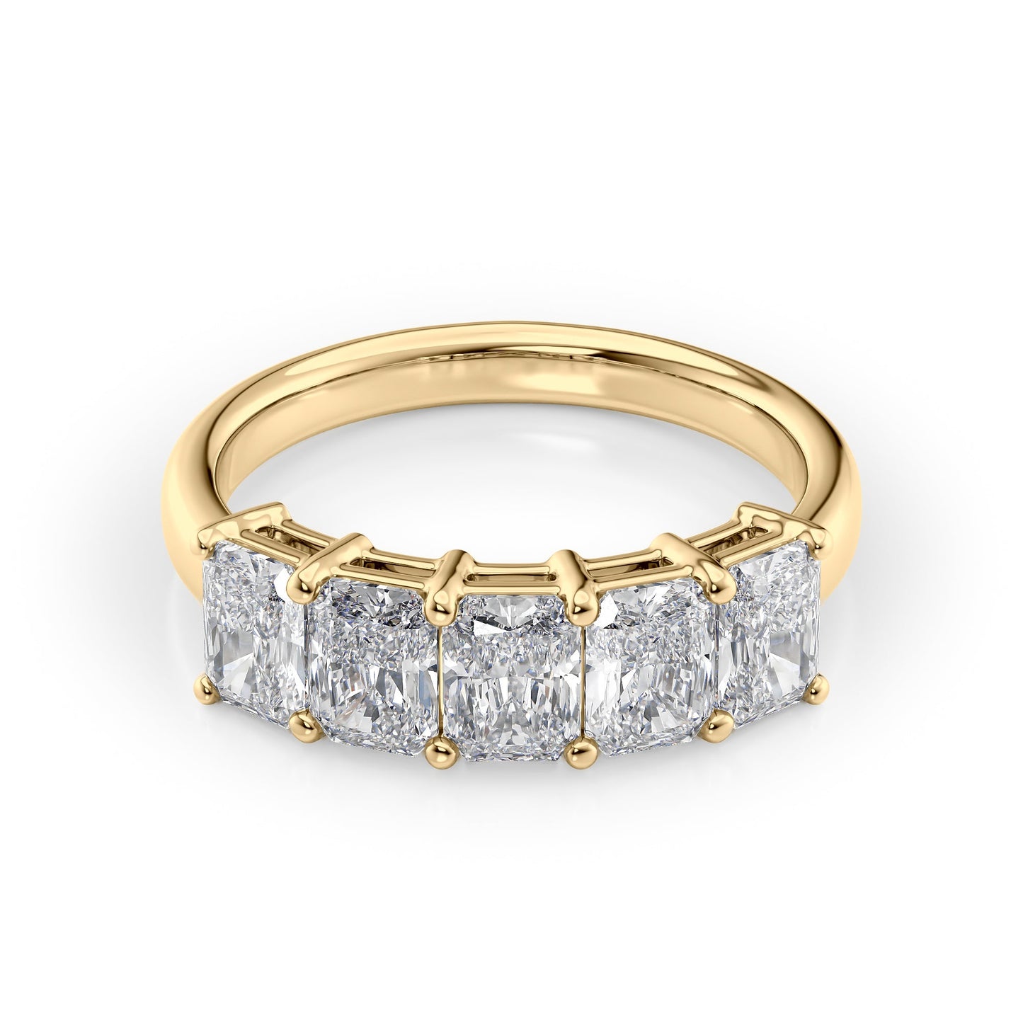 2ct Erena Radiant Cut Moissanite Ring - Gold