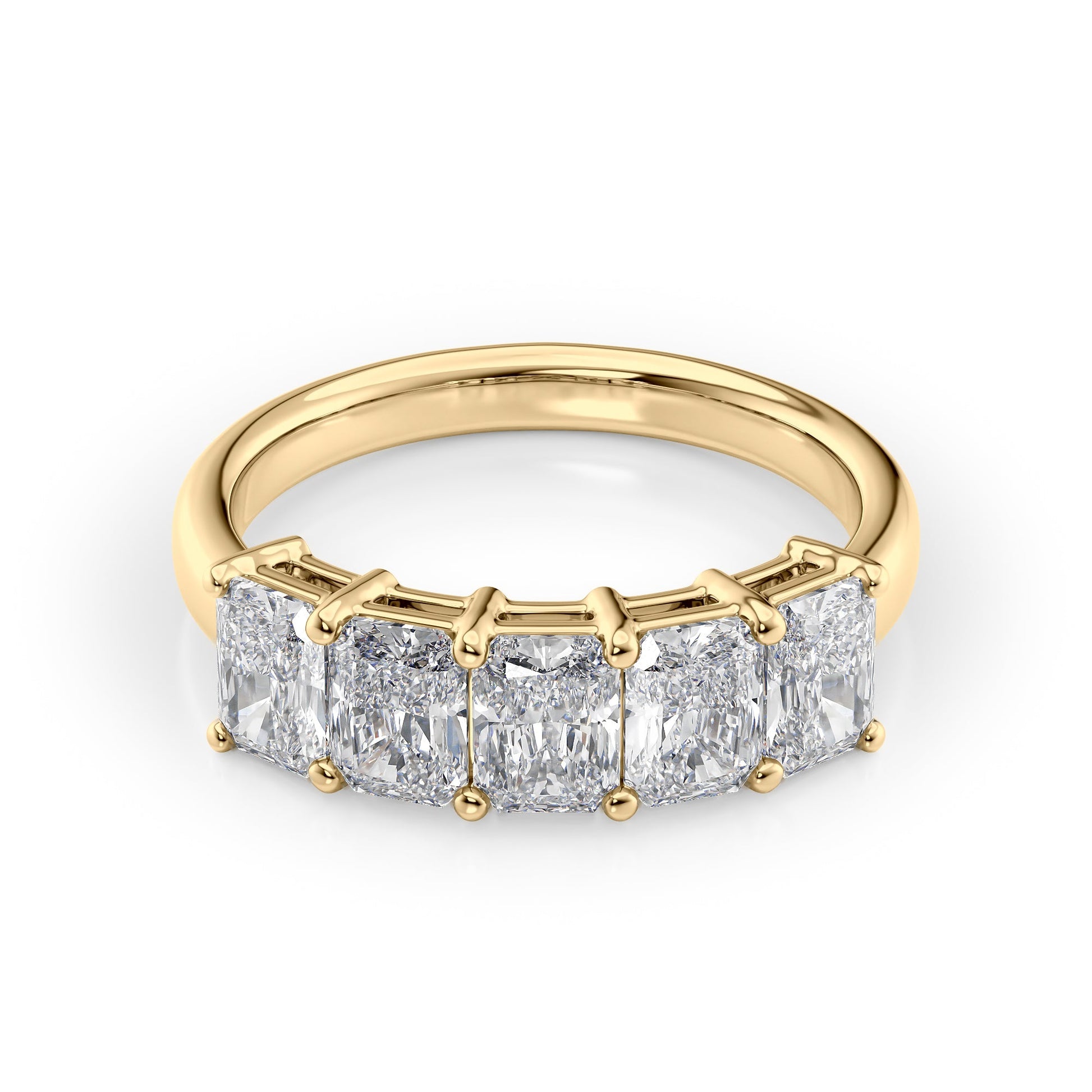2ct Erena Radiant Cut Moissanite Ring - Gold