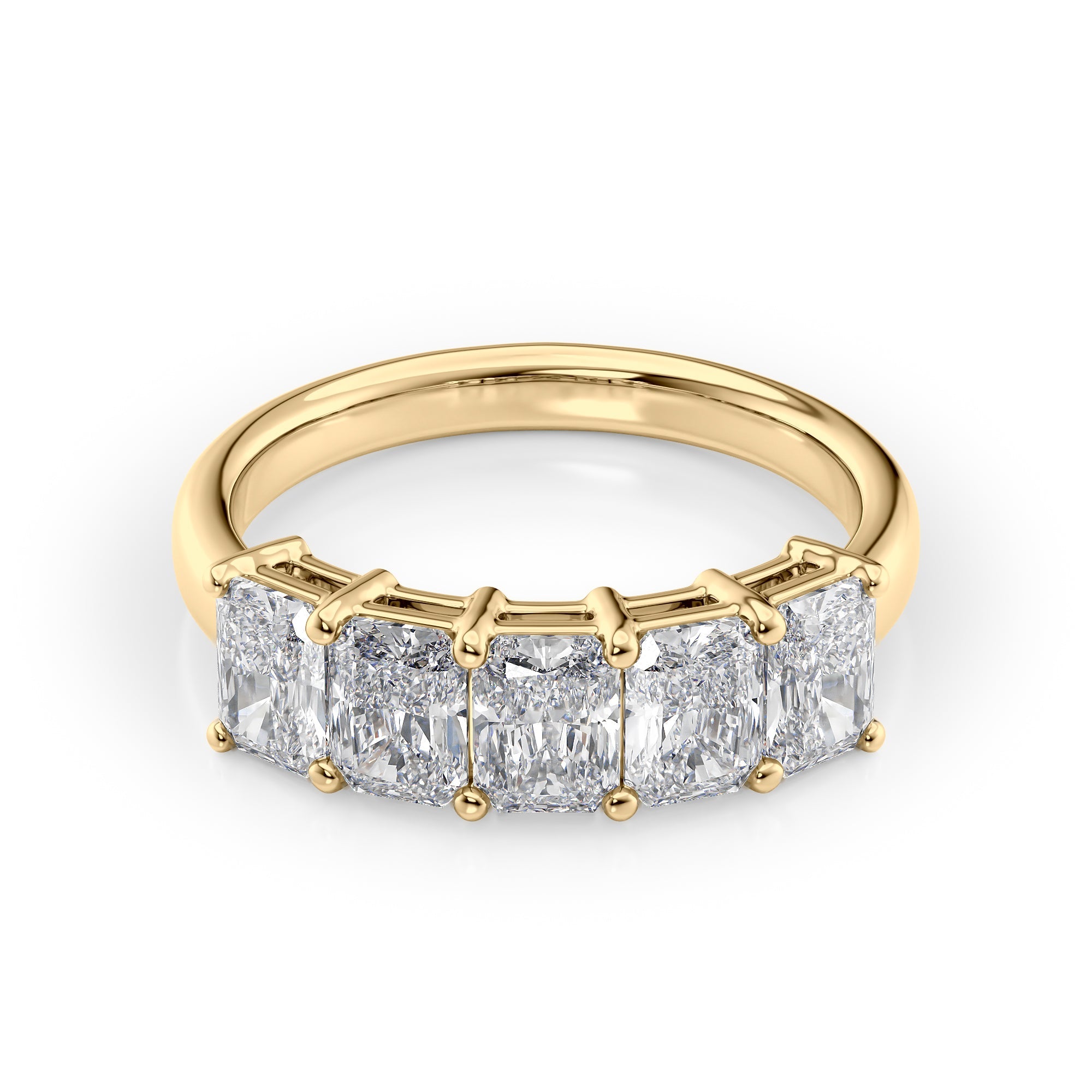 2ct Erena Radiant Cut Moissanite Ring - Gold