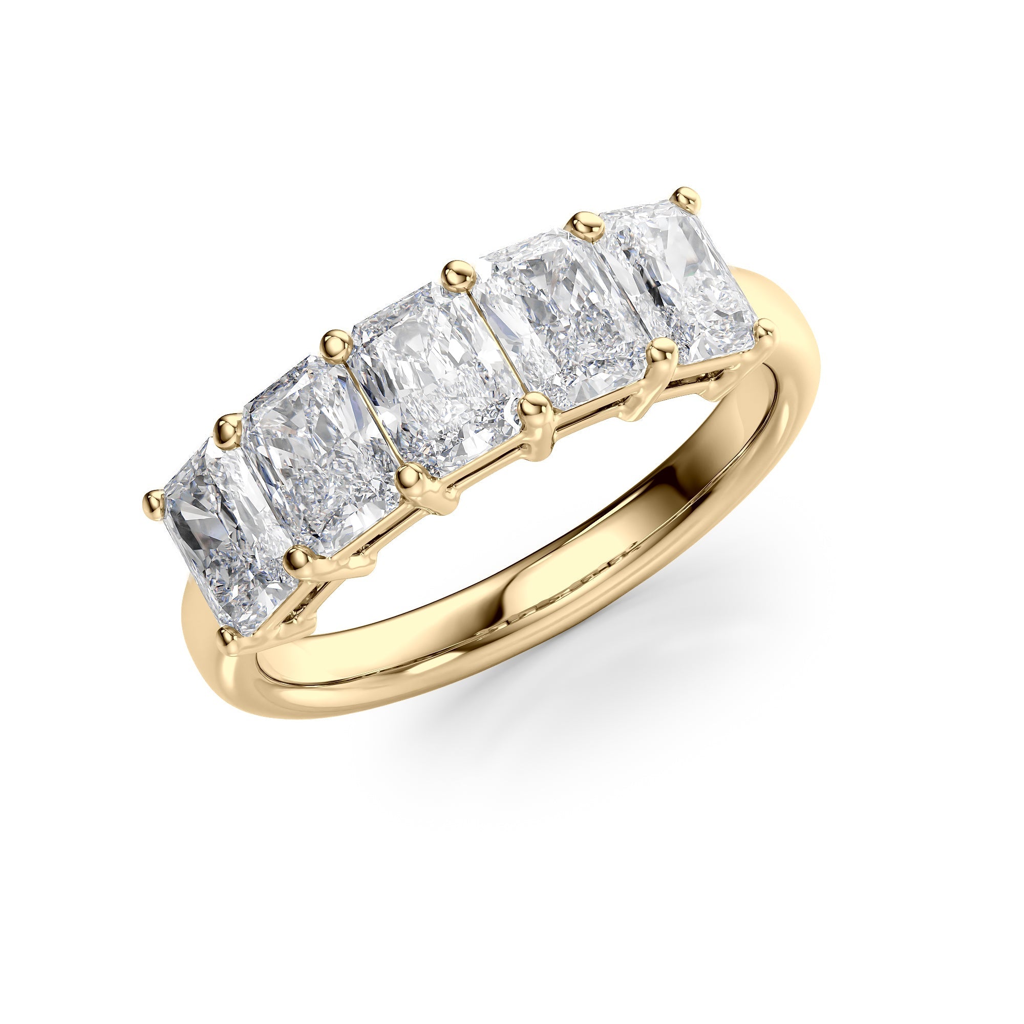 2ct Erena Radiant Cut Moissanite Ring - Gold