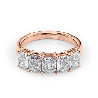 2.5ct Lendra Radiant Cut Moissanite Ring - Rose Gold