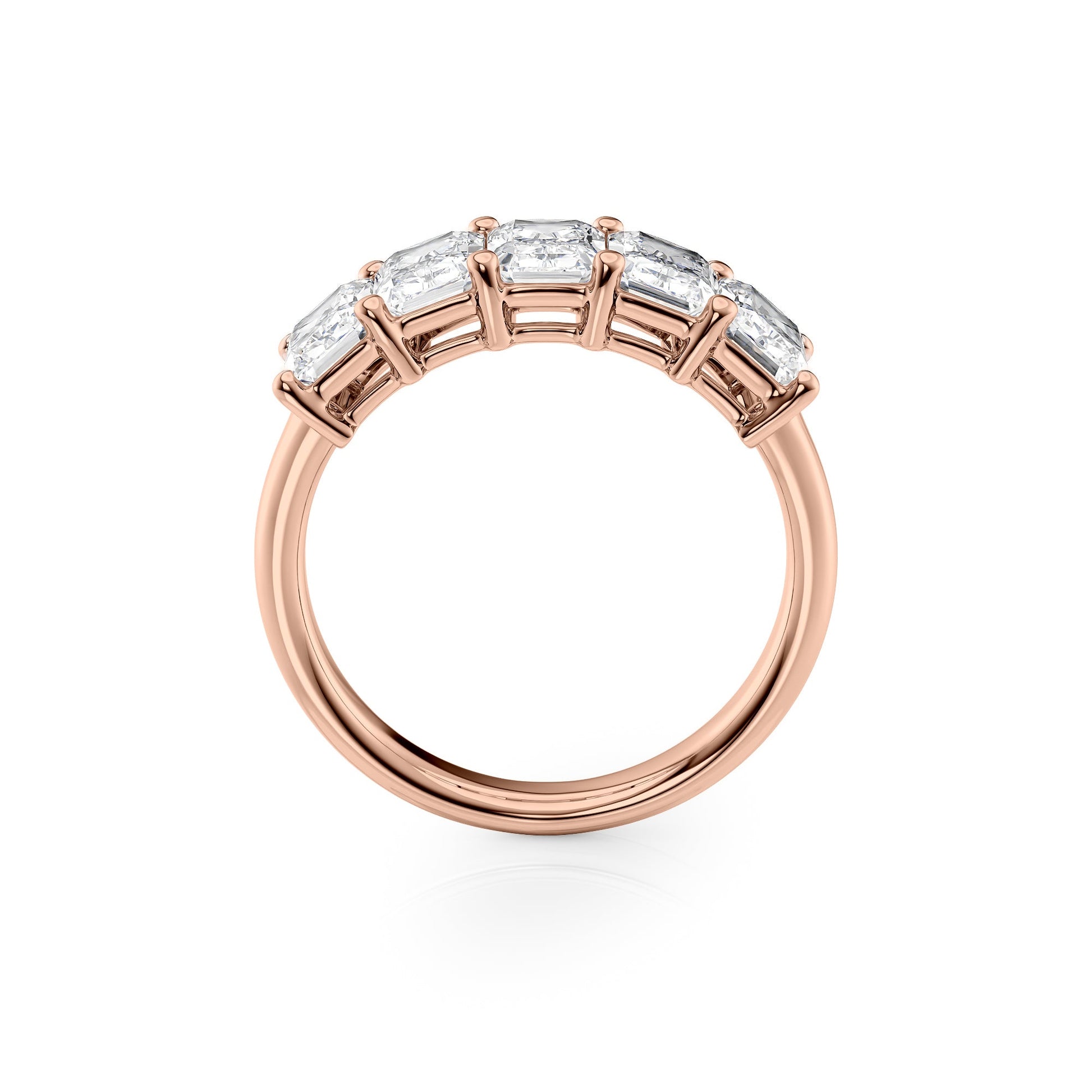 2.5ct Lendra Radiant Cut Moissanite Ring - Rose Gold