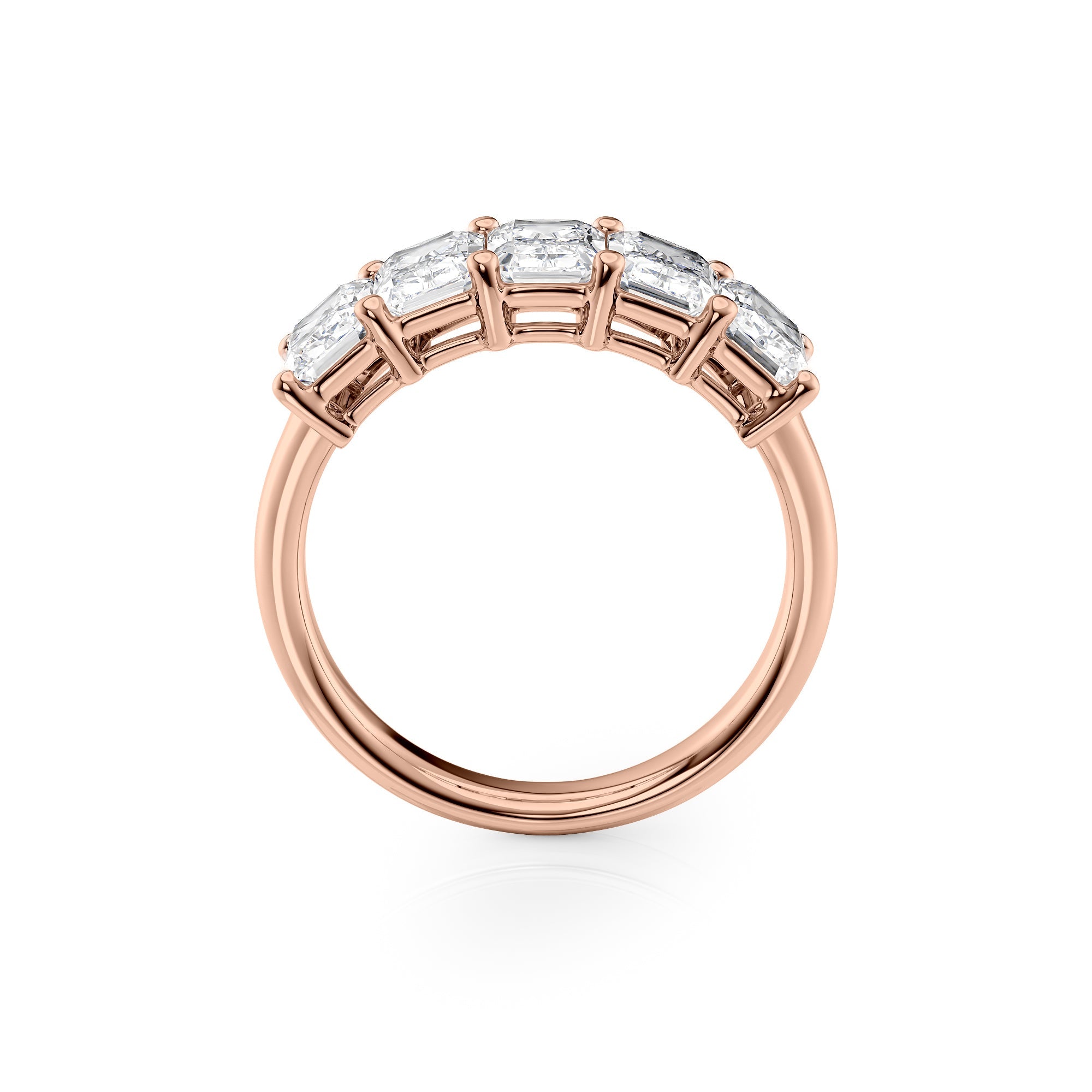 2.5ct Lendra Radiant Cut Moissanite Ring - Rose Gold