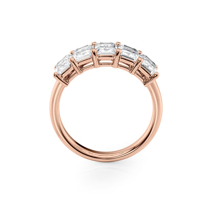 2.5ct Lendra Radiant Cut Moissanite Ring - Rose Gold