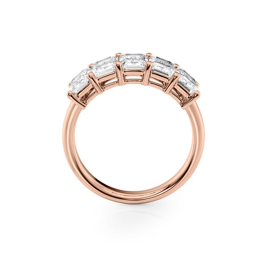 2.5ct Lendra Radiant Cut Moissanite Ring - Rose Gold
