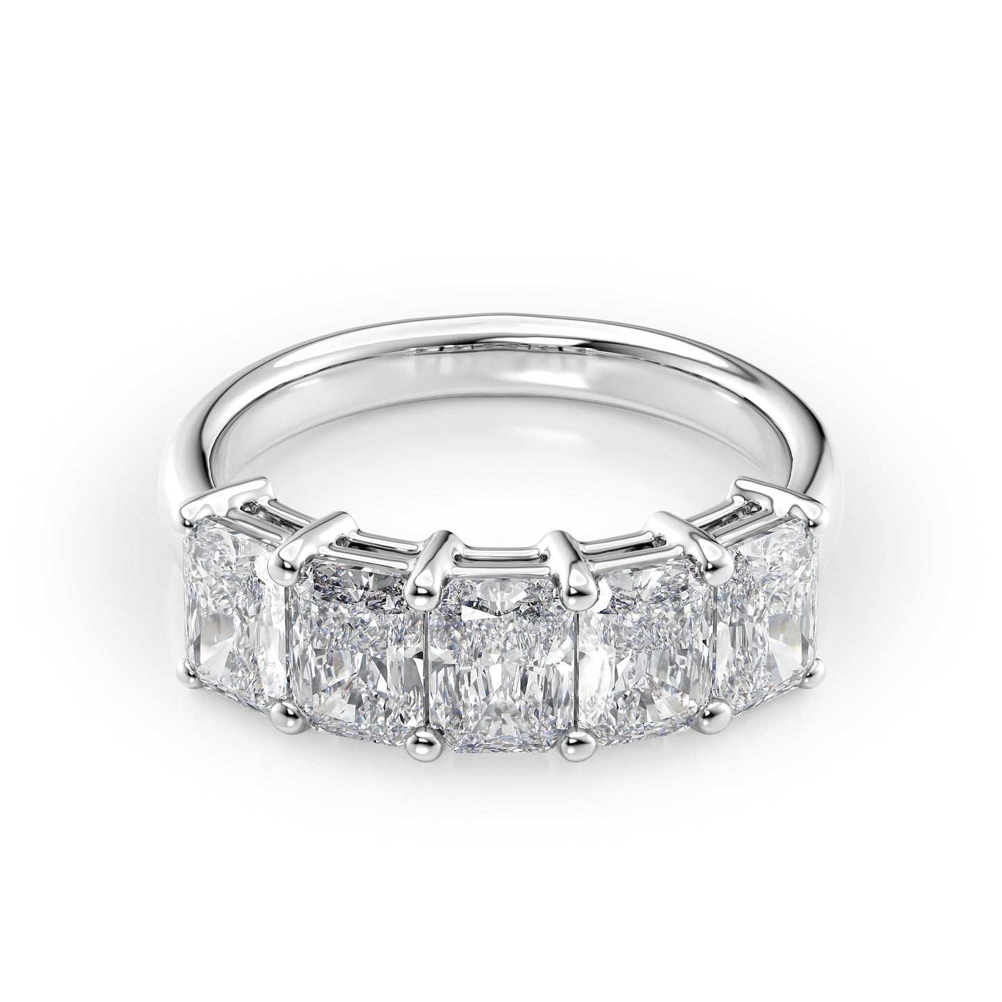 2.5ct Lendra Radiant Cut Moissanite Ring - Silver