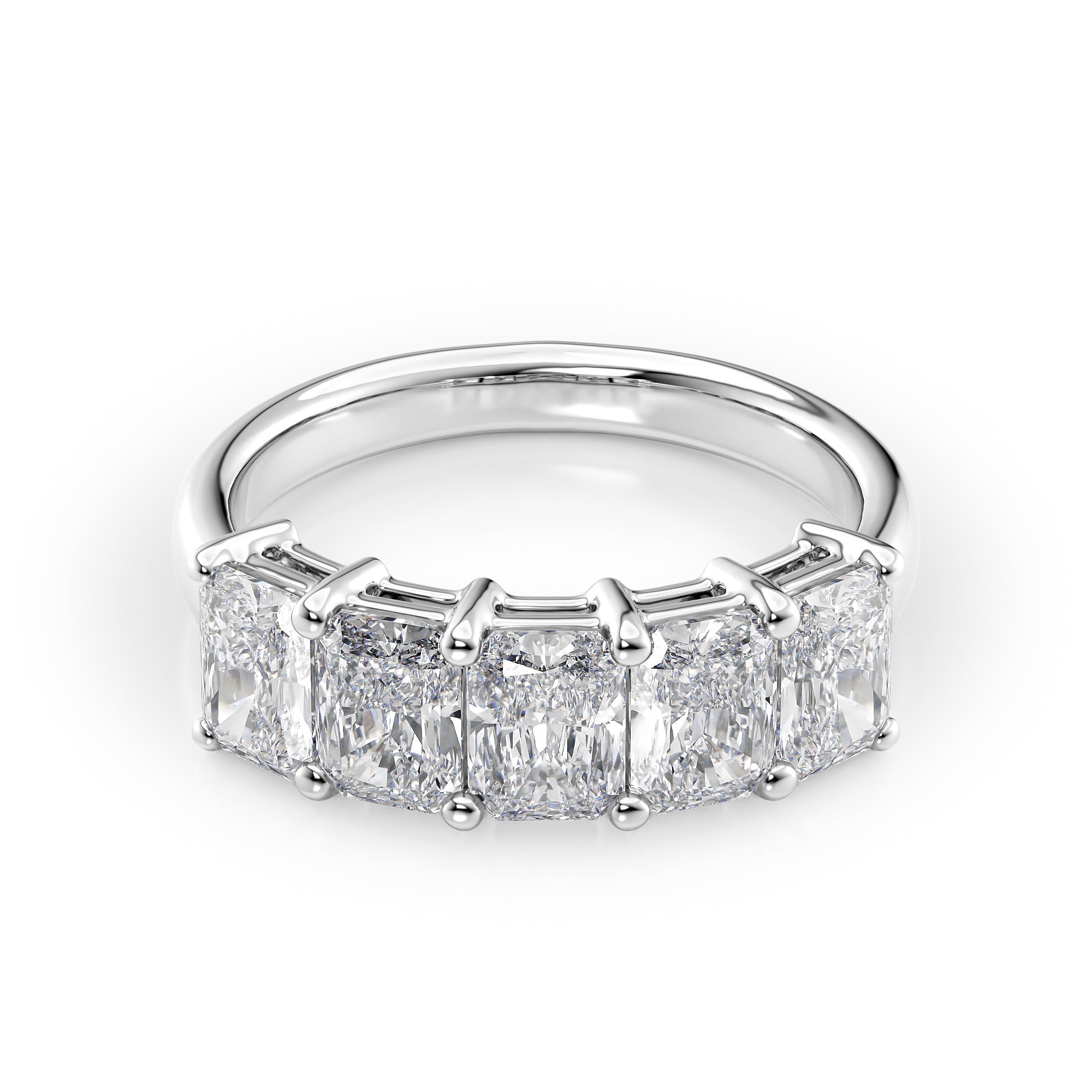 2.5ct Lendra Radiant Cut Moissanite Ring - Silver