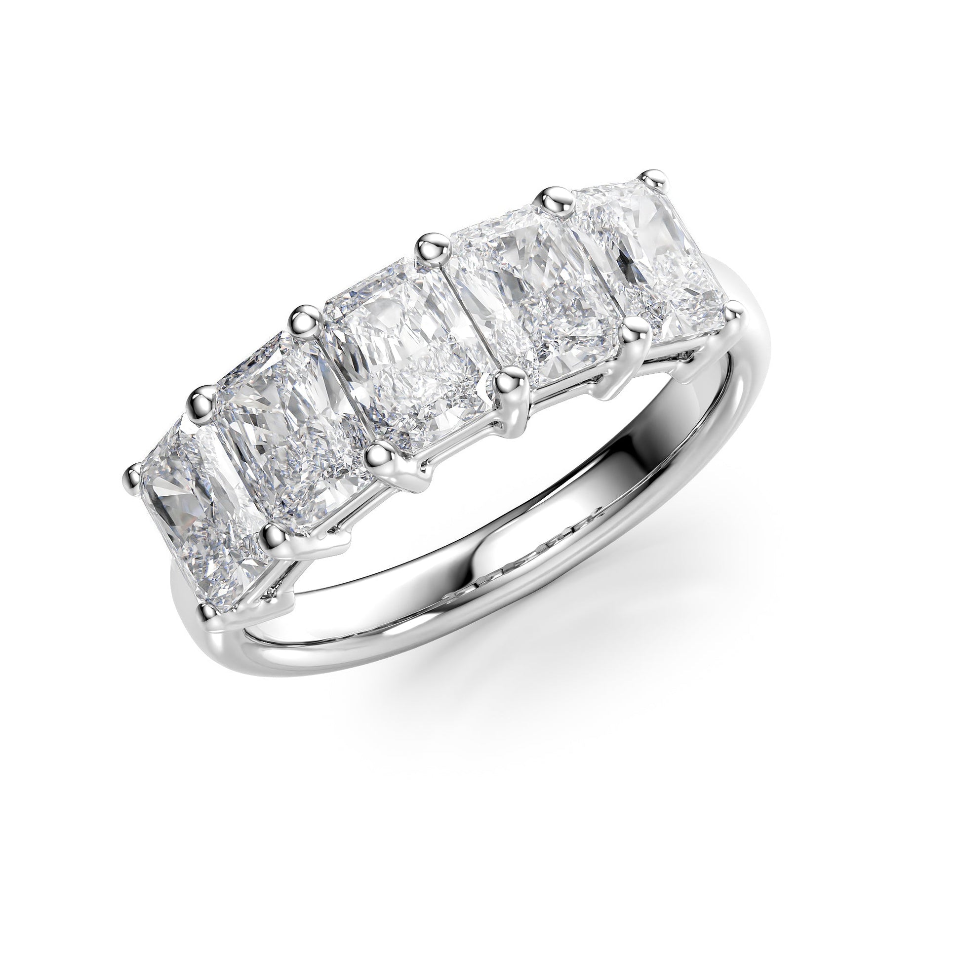 2.5ct Lendra Radiant Cut Moissanite Ring - Silver