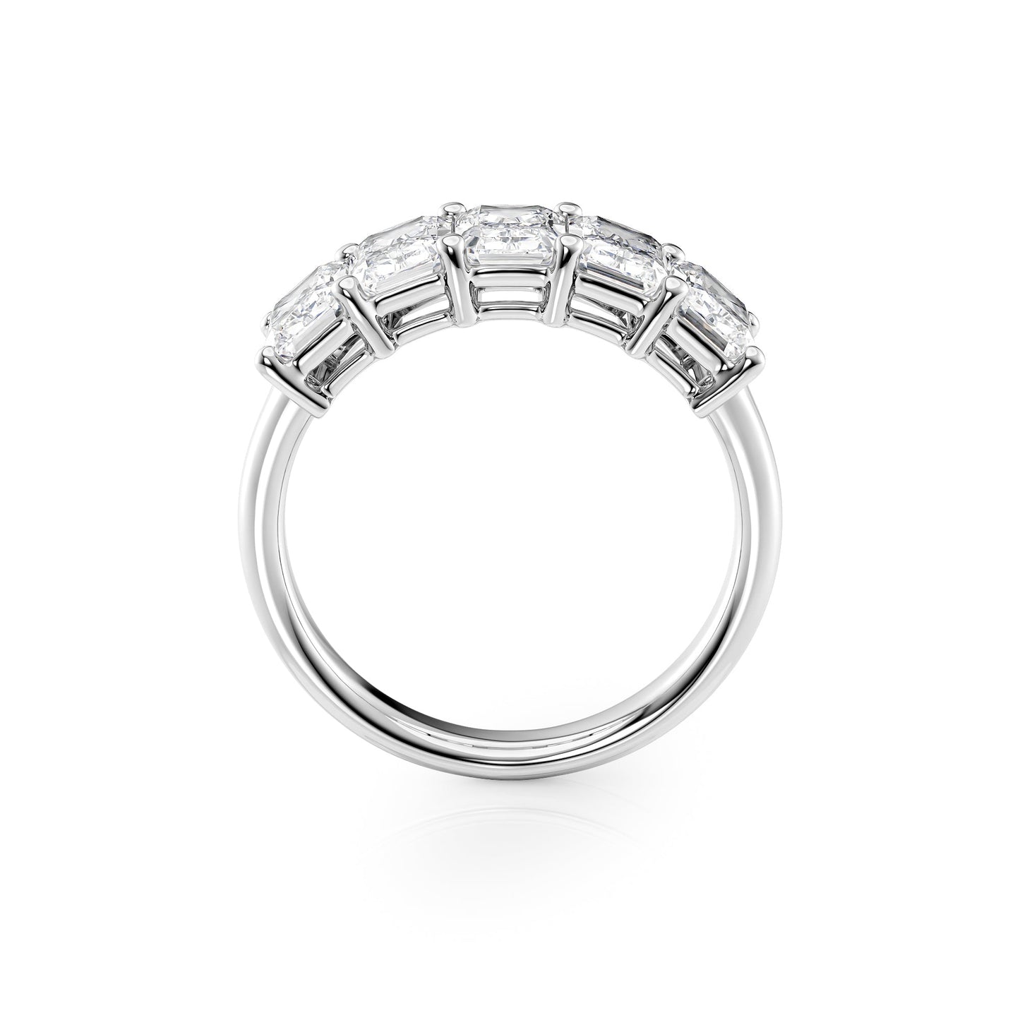 2.5ct Lendra Radiant Cut Moissanite Ring - Silver