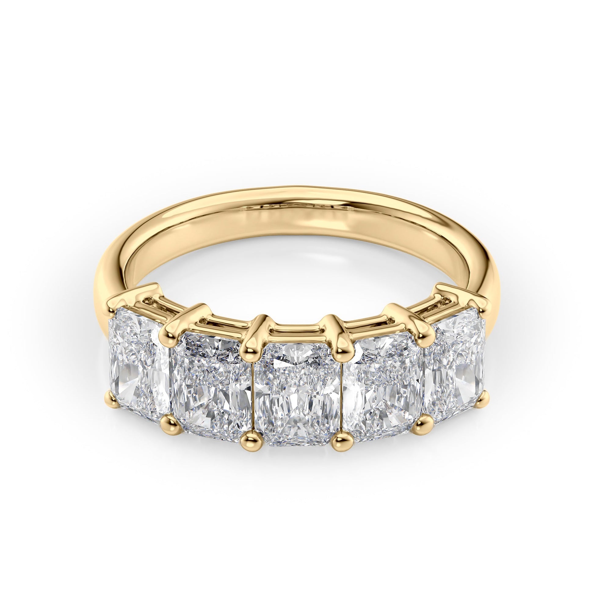 2.5ct Lendra Radiant Cut Moissanite Ring - Gold