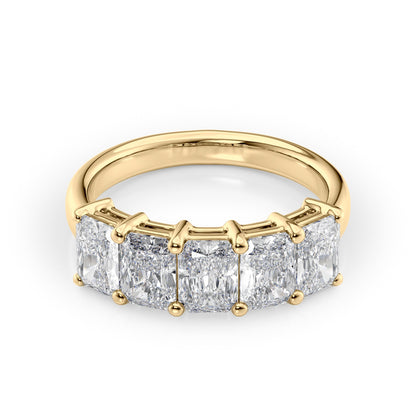 2.5ct Lendra Radiant Cut Moissanite Ring - Gold