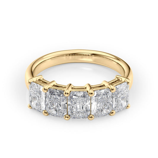 2.5ct Lendra Radiant Cut Moissanite Ring - Gold