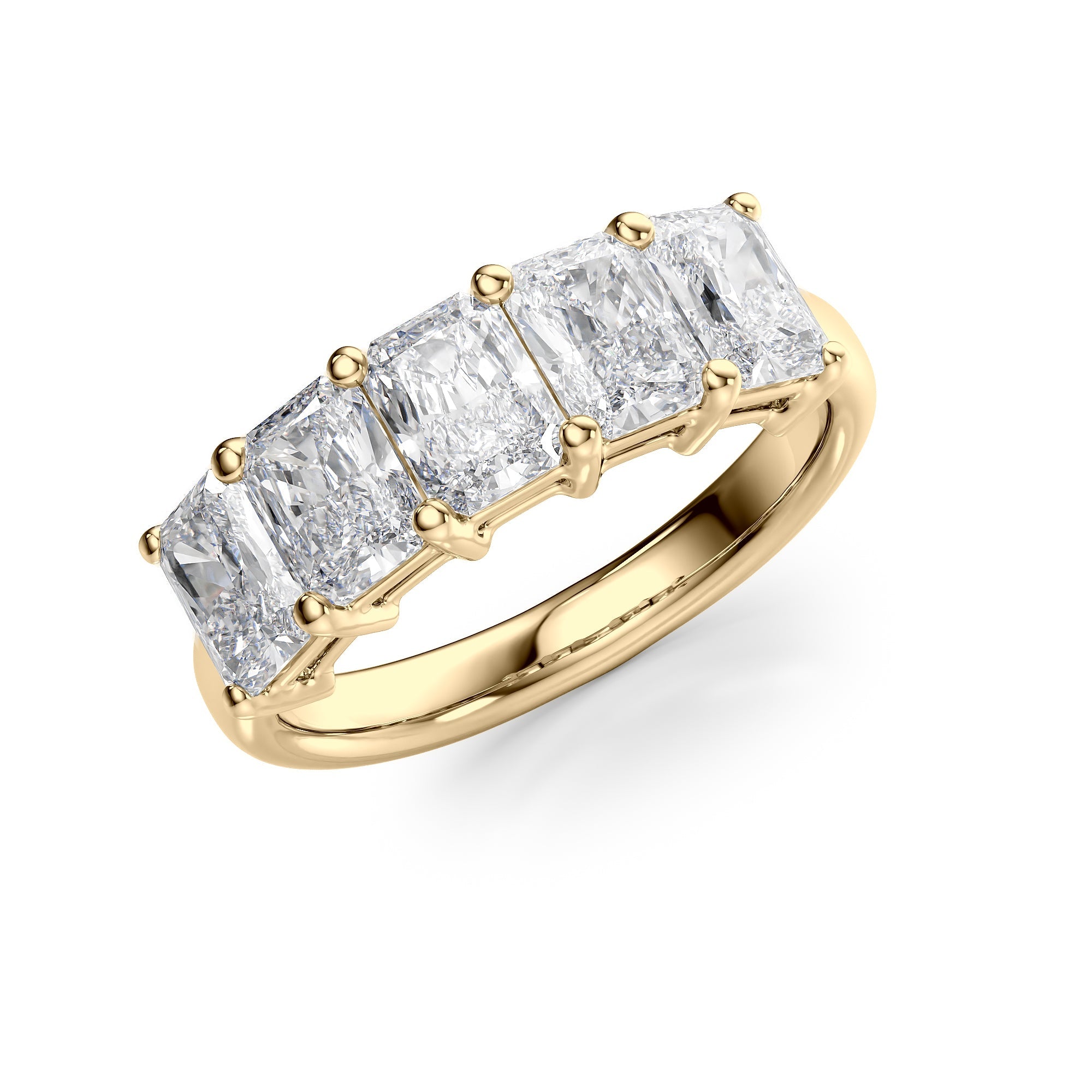 2.5ct Lendra Radiant Cut Moissanite Ring - Gold