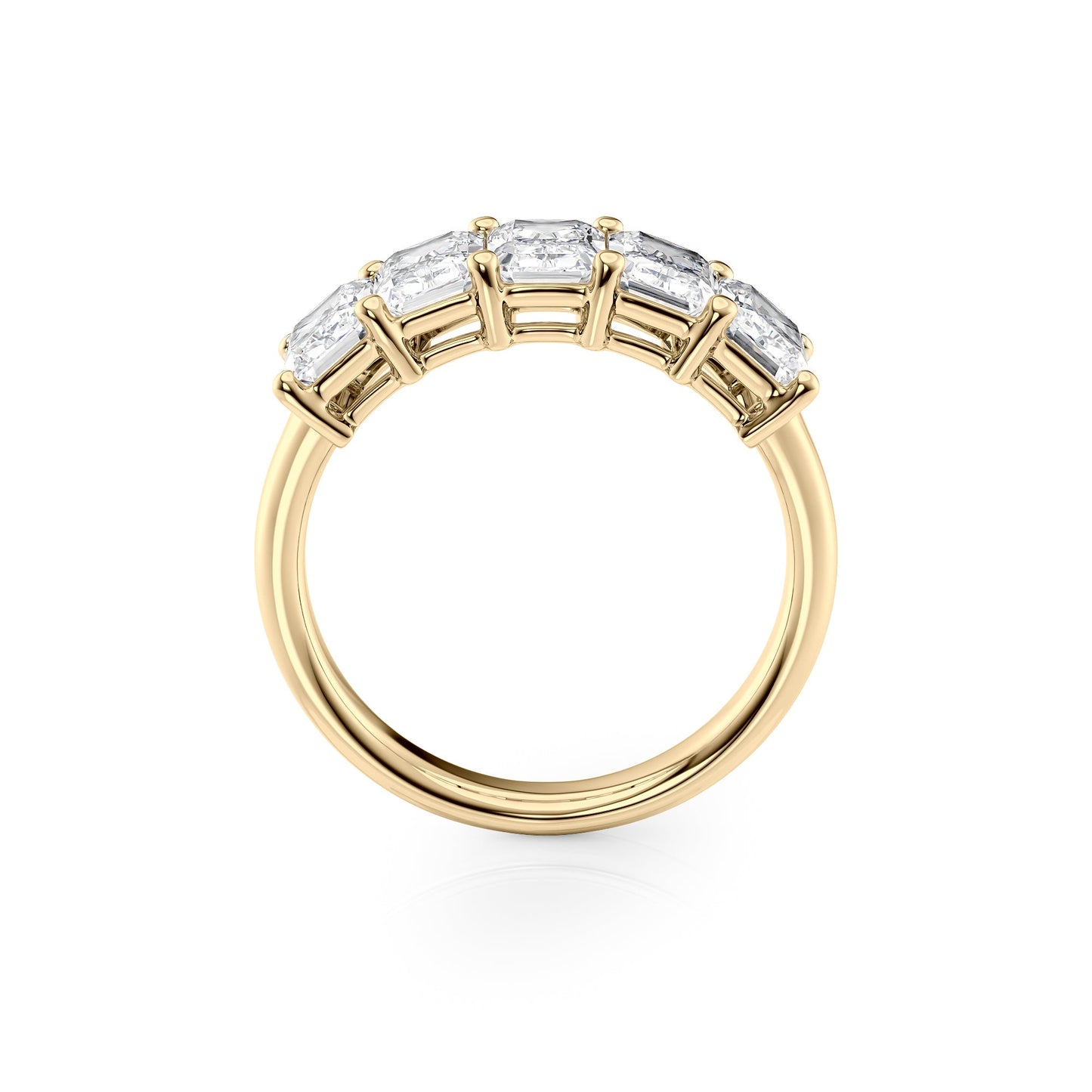 2.5ct Lendra Radiant Cut Moissanite Ring - Gold