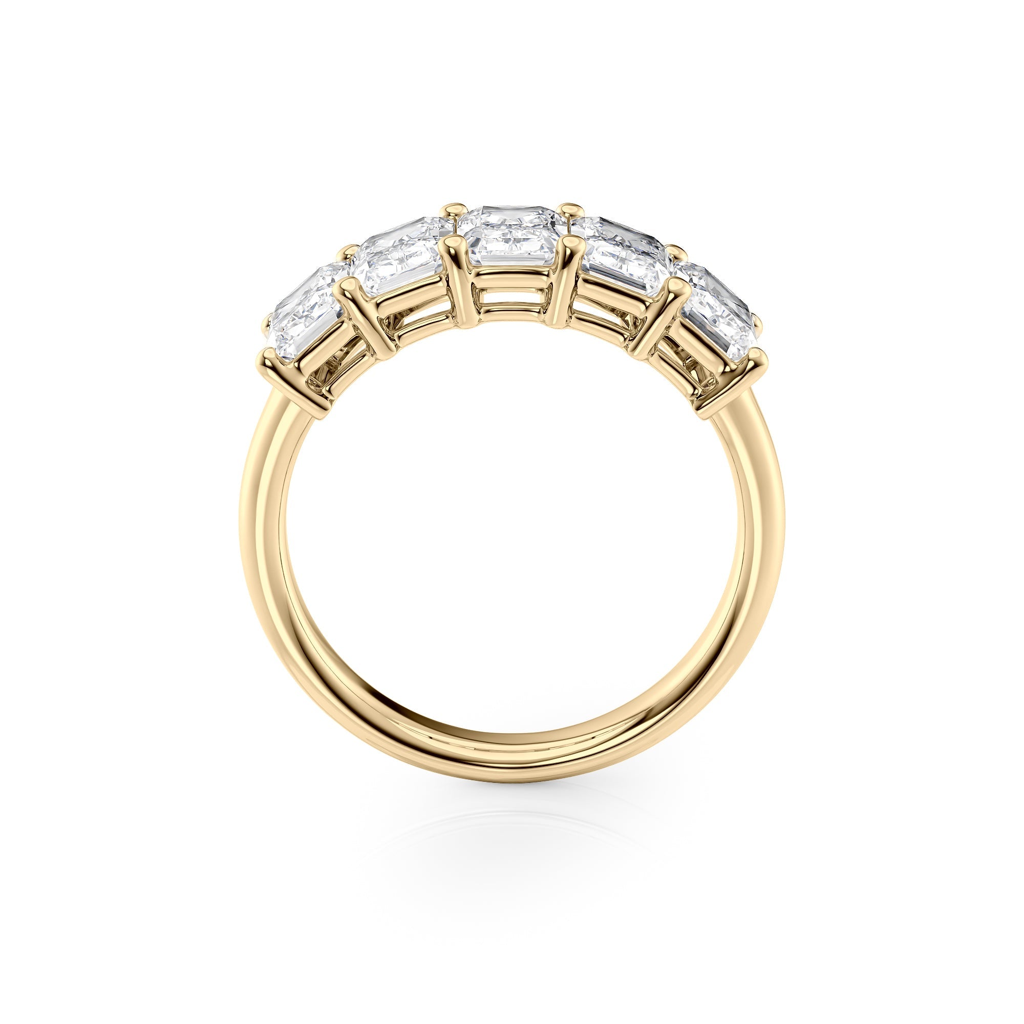2.5ct Lendra Radiant Cut Moissanite Ring - Gold