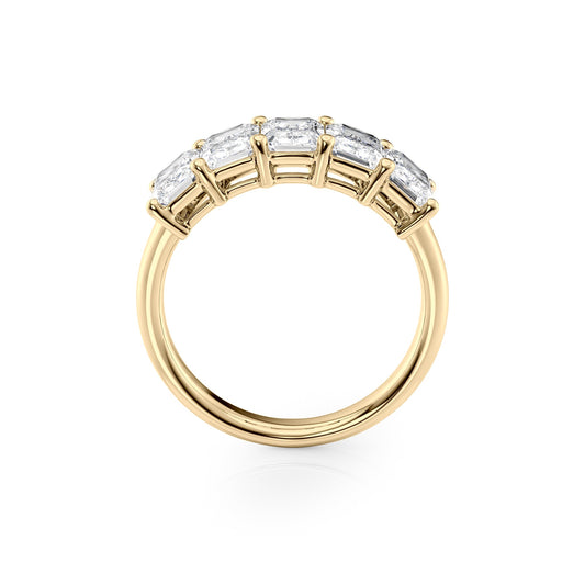 2.5ct Lendra Radiant Cut Moissanite Ring - Gold