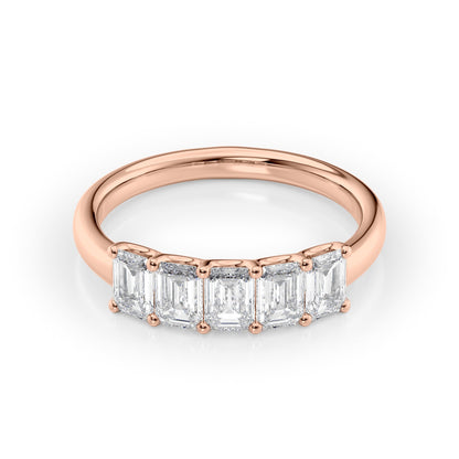 1.5ct Alondra Emerald Cut Moissanite Ring - Rose Gold