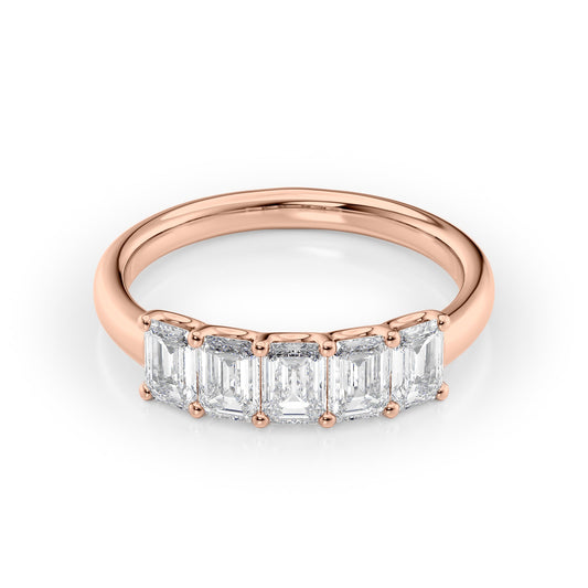 1.5ct Alondra Emerald Cut Moissanite Ring - Rose Gold