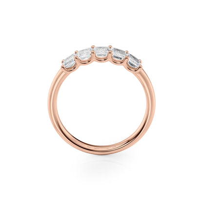 1.5ct Alondra Emerald Cut Moissanite Ring - Rose Gold