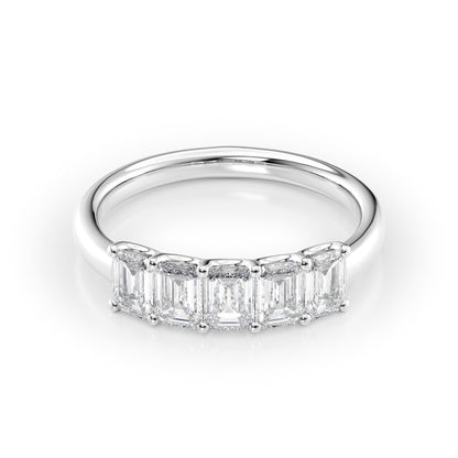1.5ct Alondra Emerald Cut Moissanite Ring - Silver