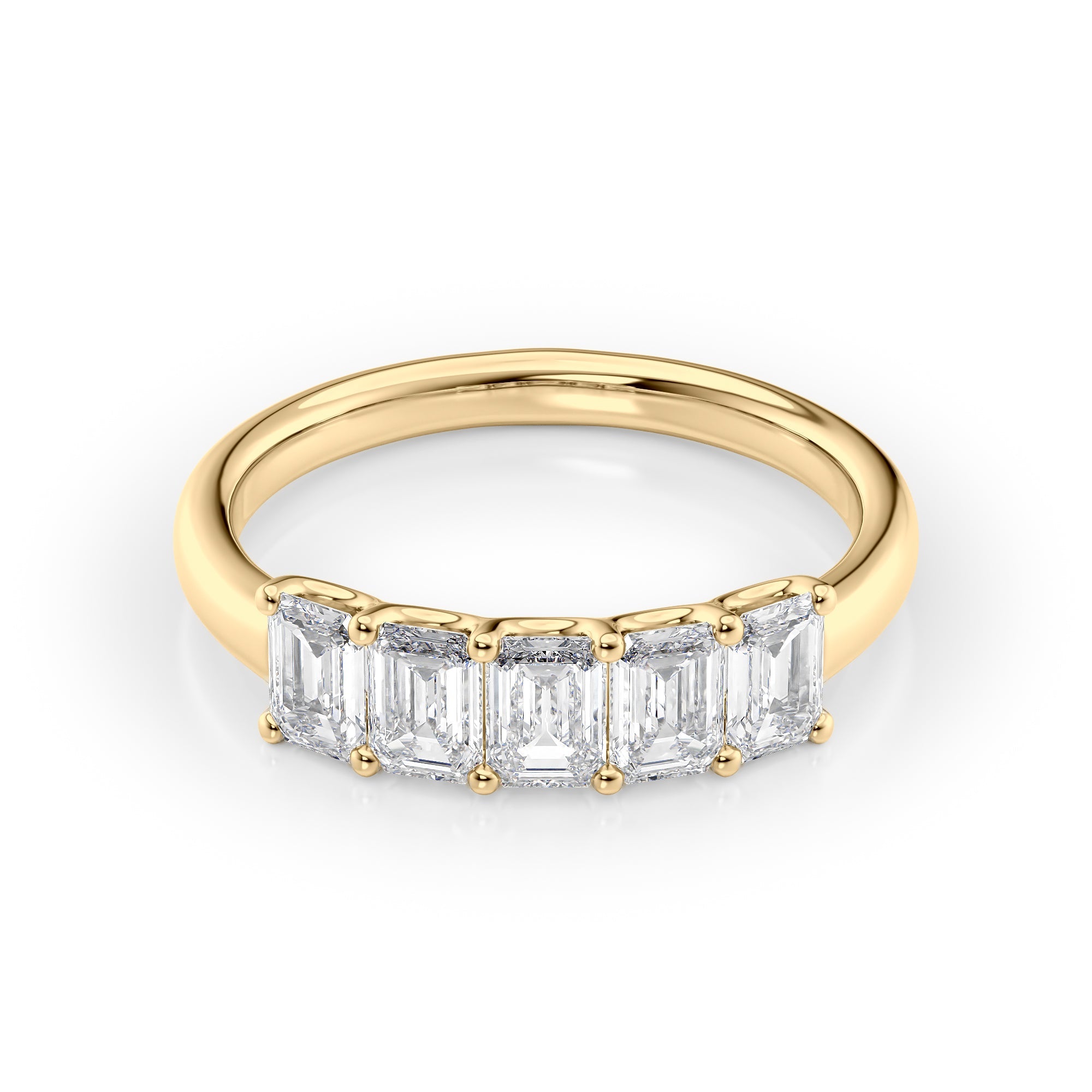 1.5ct Alondra Emerald Cut Moissanite Ring - Gold