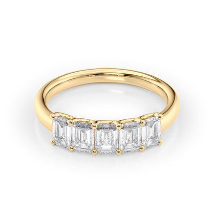1.5ct Alondra Emerald Cut Moissanite Ring - Gold