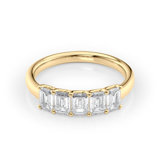 1.5ct Alondra Emerald Cut Moissanite Ring - Gold
