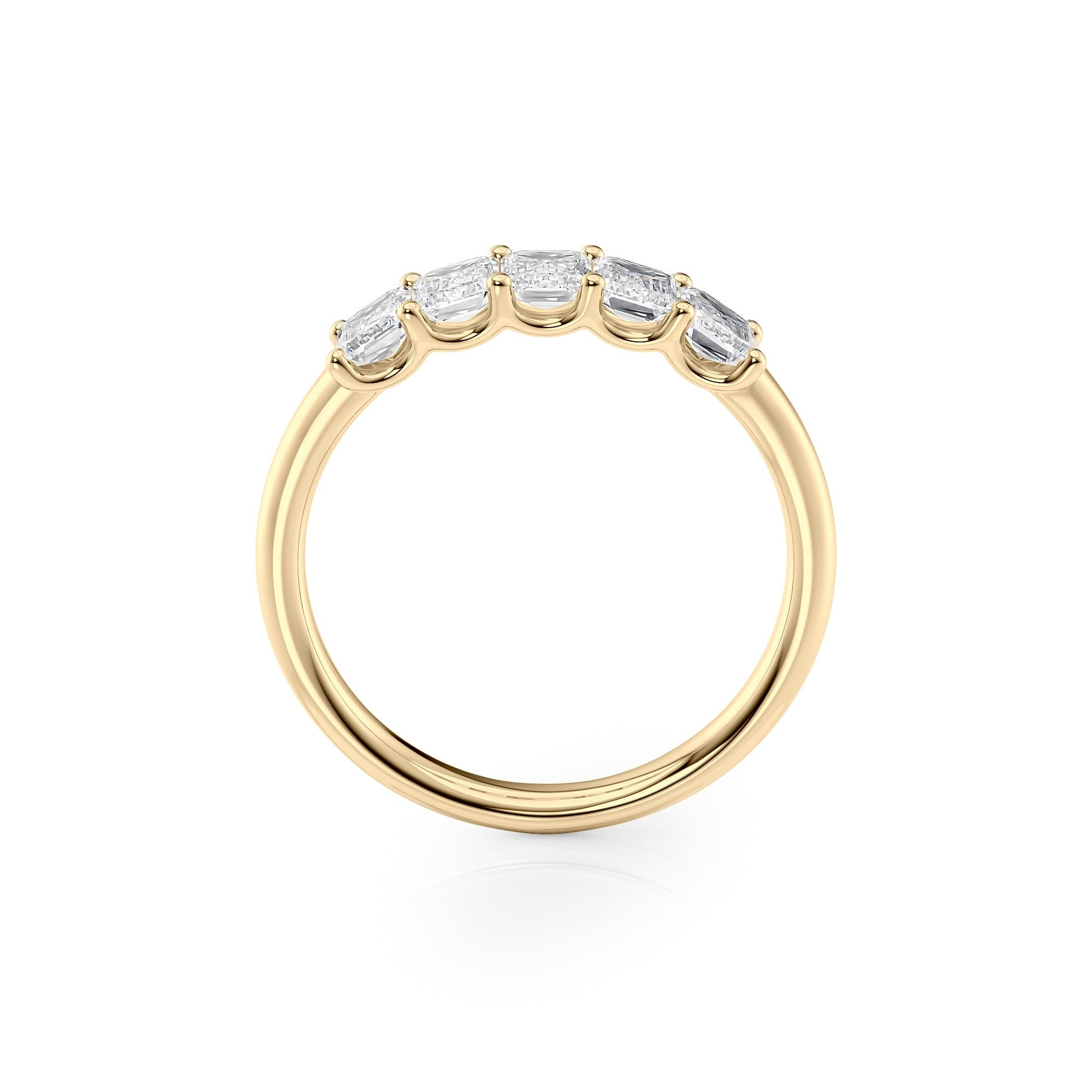 1.5ct Alondra Emerald Cut Moissanite Ring - Gold