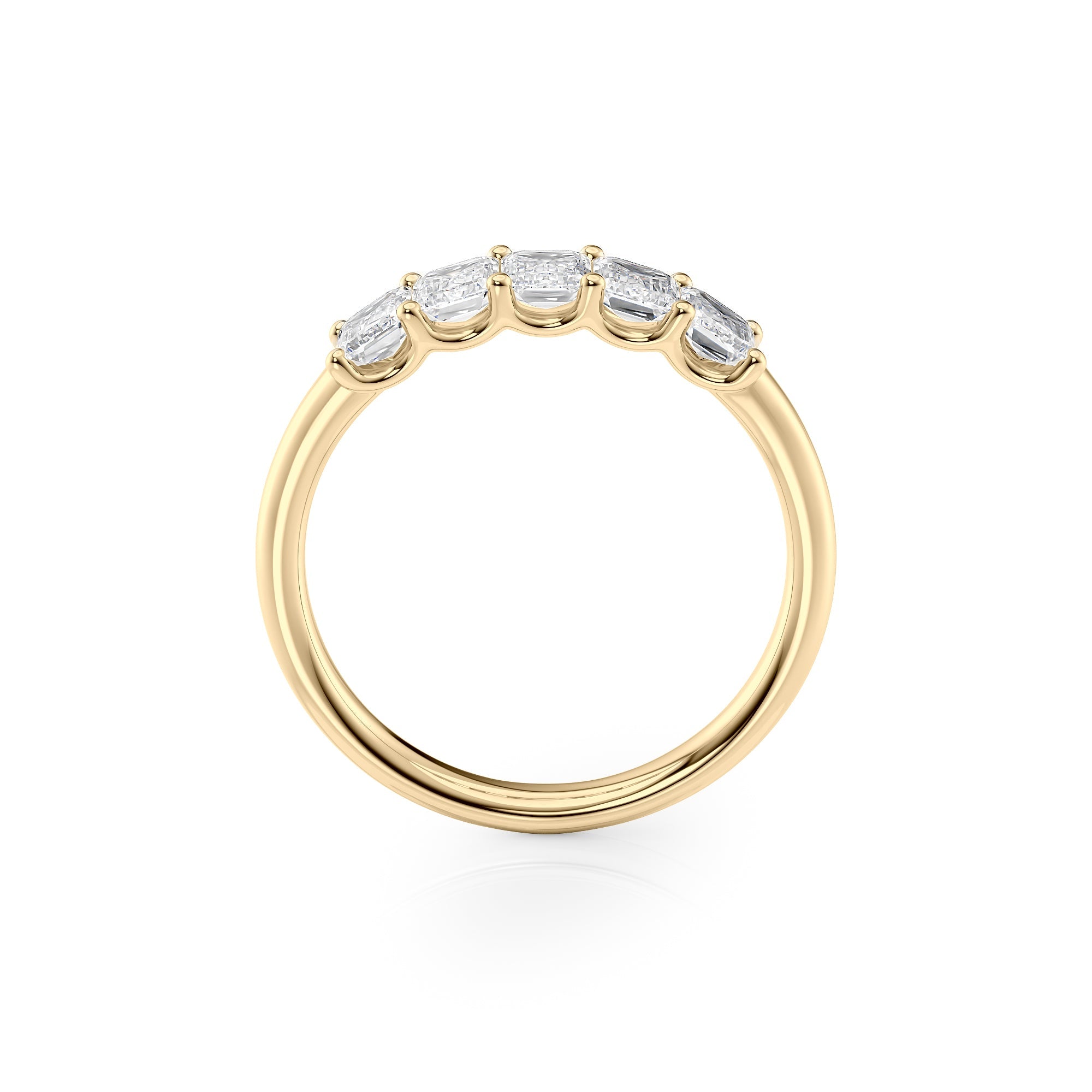 1.5ct Alondra Emerald Cut Moissanite Ring - Gold