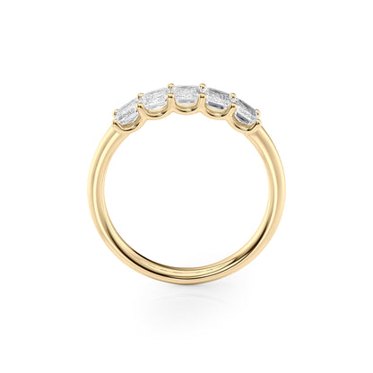 1.5ct Alondra Emerald Cut Moissanite Ring - Gold
