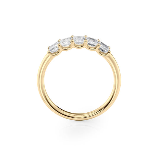 1.5ct Alondra Emerald Cut Moissanite Ring - Gold