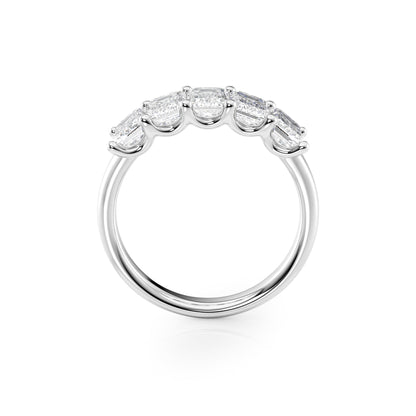 2.5ct Rosela Emerald Cut Moissanite Ring - Silver