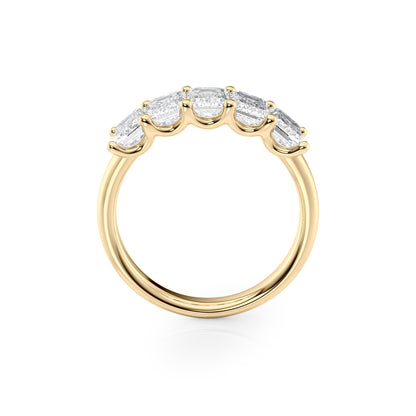 2.5ct Rosela Emerald Cut Moissanite Ring - Gold