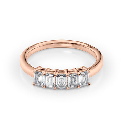 1ct Harmony Emerald Cut Moissanite Ring - Rose Gold