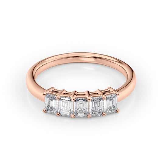 1ct Harmony Emerald Cut Moissanite Ring - Rose Gold