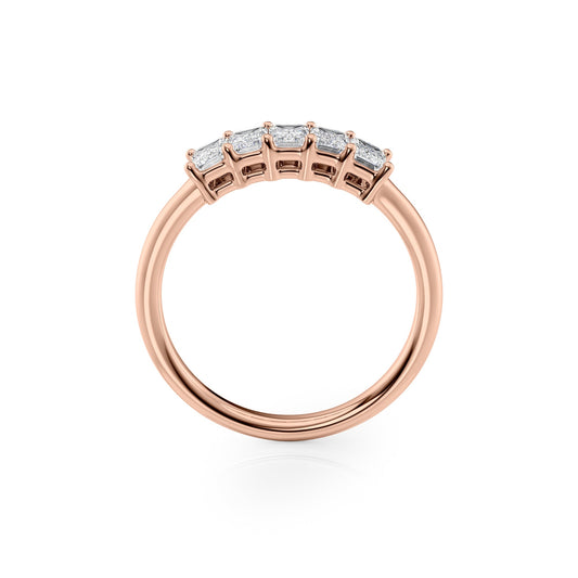 1ct Harmony Emerald Cut Moissanite Ring - Rose Gold