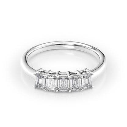 1ct Harmony Emerald Cut Moissanite Ring - Silver