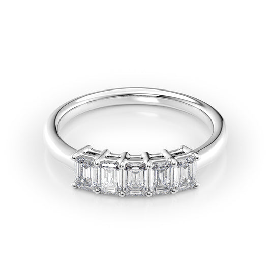 1ct Harmony Emerald Cut Moissanite Ring - Silver