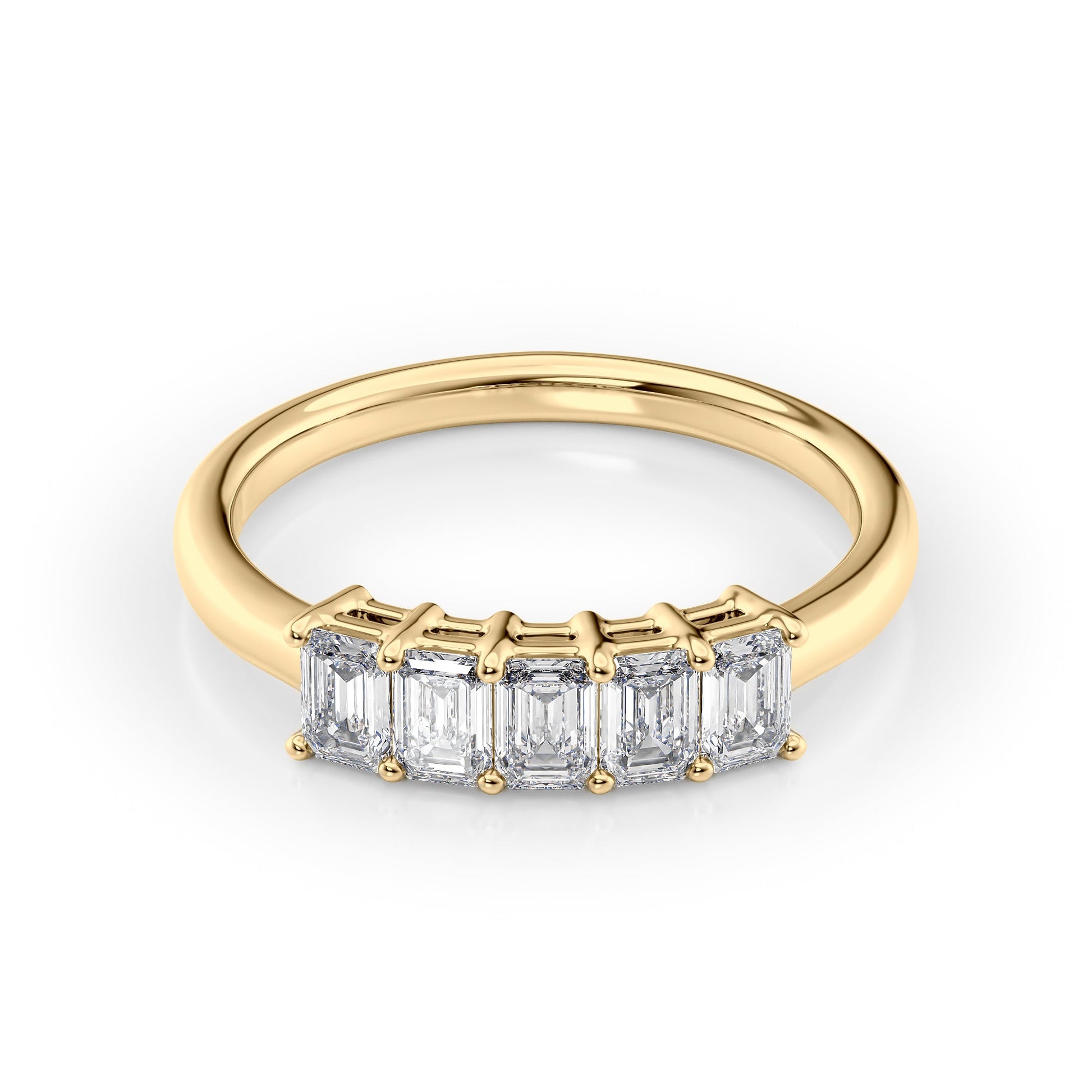 1ct Harmony Emerald Cut Moissanite Ring - Gold