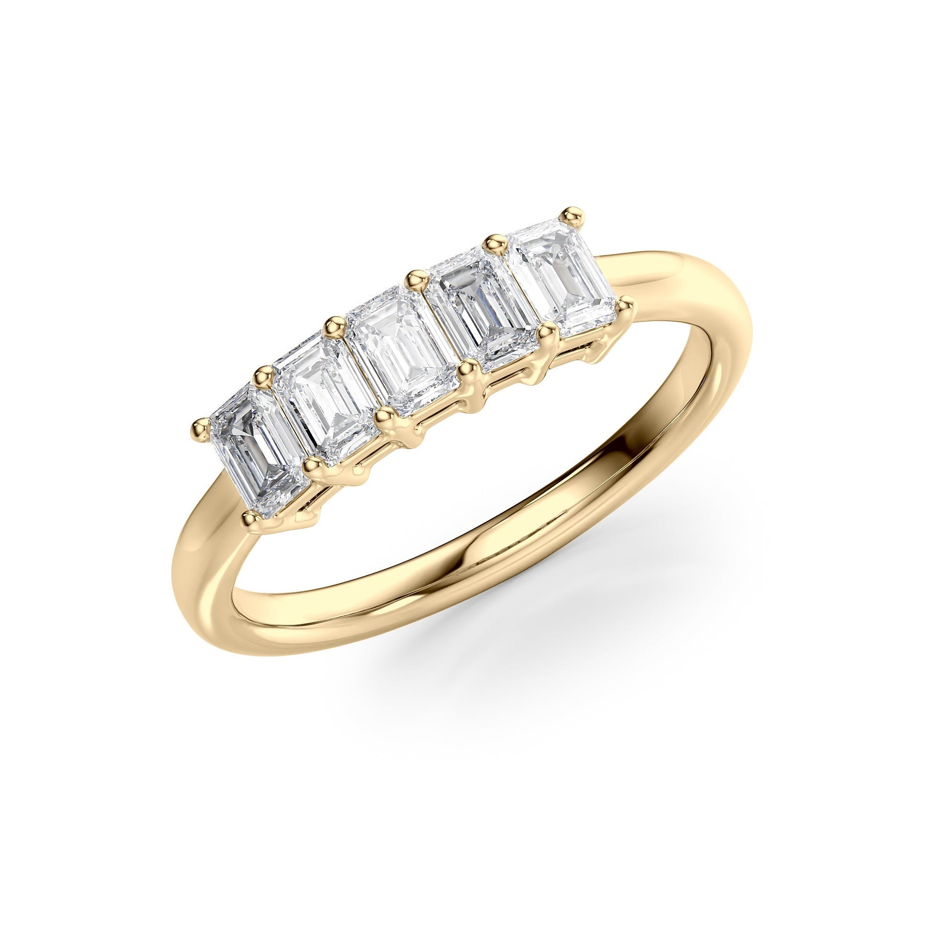 1ct Harmony Emerald Cut Moissanite Ring - Gold