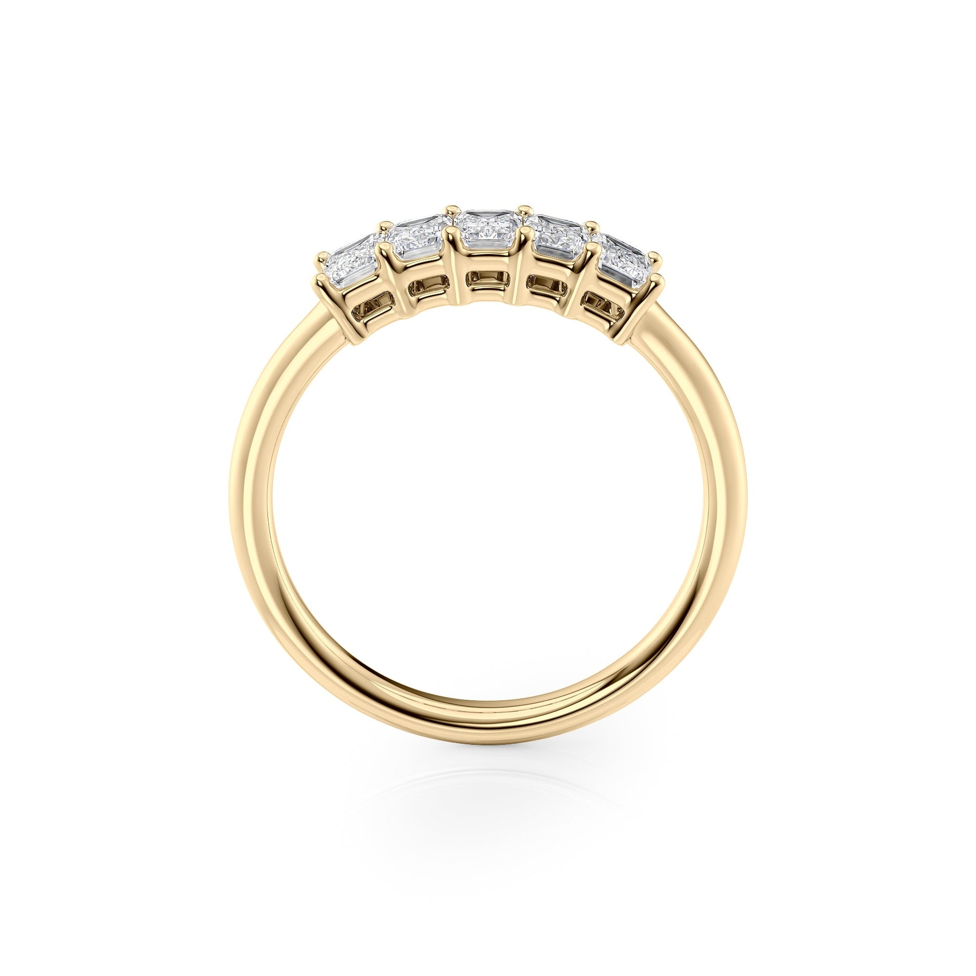 1ct Harmony Emerald Cut Moissanite Ring - Gold