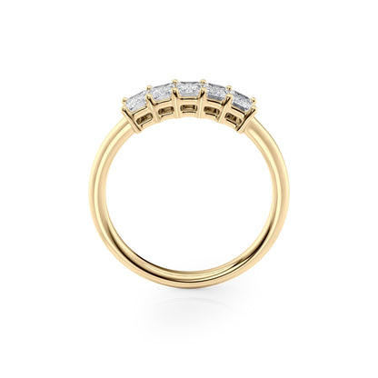 1ct Harmony Emerald Cut Moissanite Ring - Gold