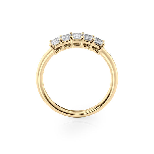 1ct Harmony Emerald Cut Moissanite Ring - Gold