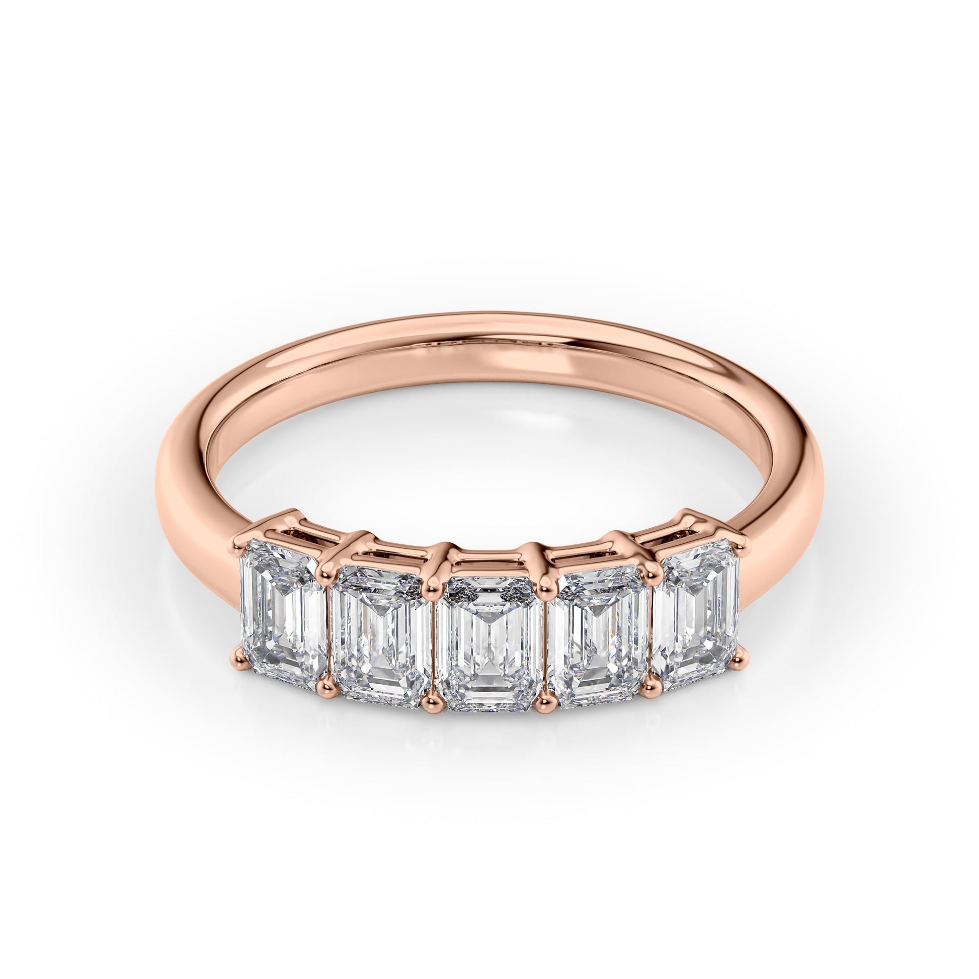 1.5ct Judith Emerald Cut Moissanite Ring - Rose Gold
