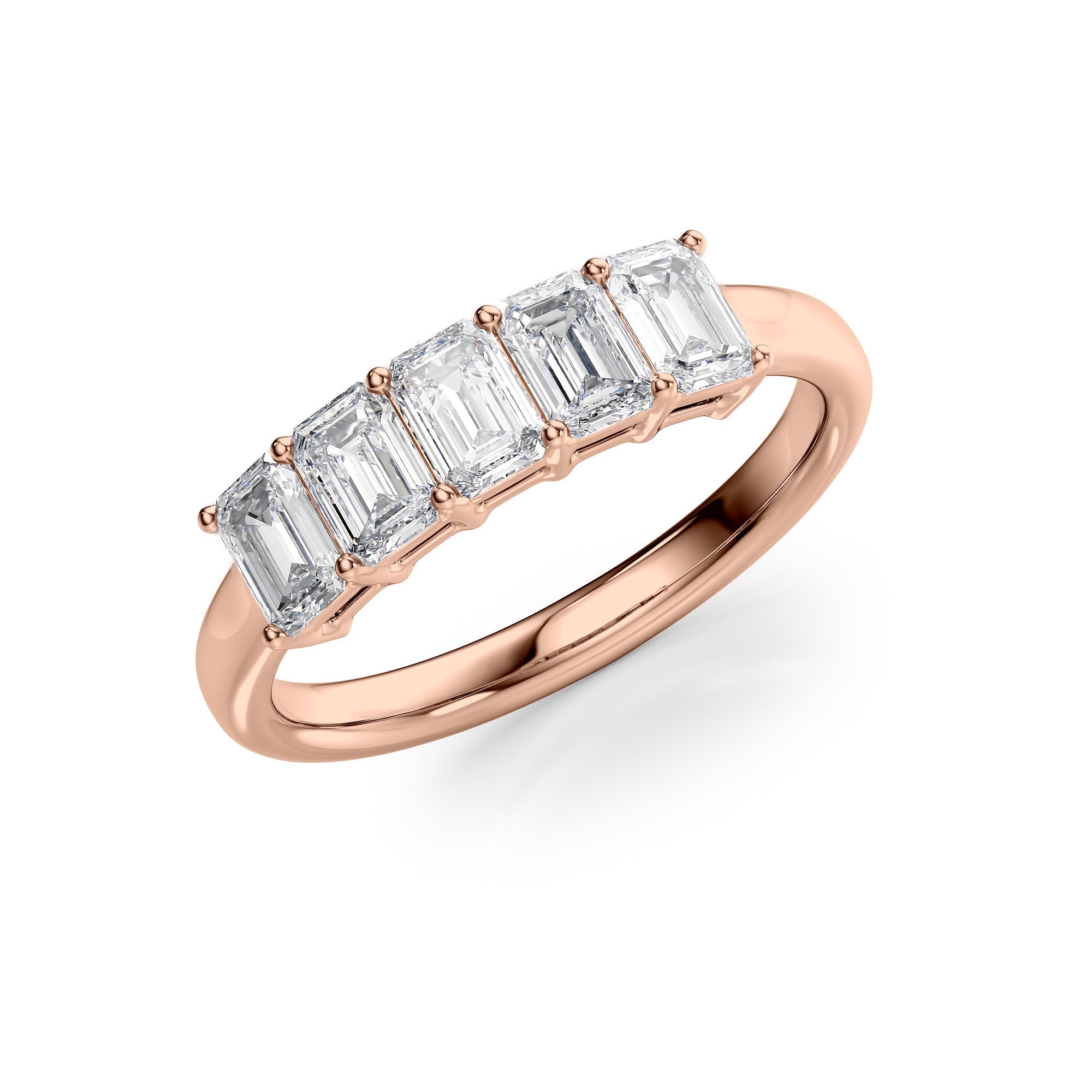 1.5ct Judith Emerald Cut Moissanite Ring - Rose Gold