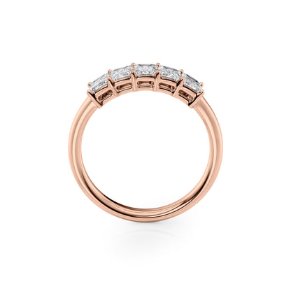 1.5ct Judith Emerald Cut Moissanite Ring - Rose Gold