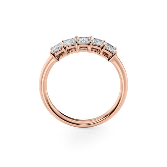 1.5ct Judith Emerald Cut Moissanite Ring - Rose Gold