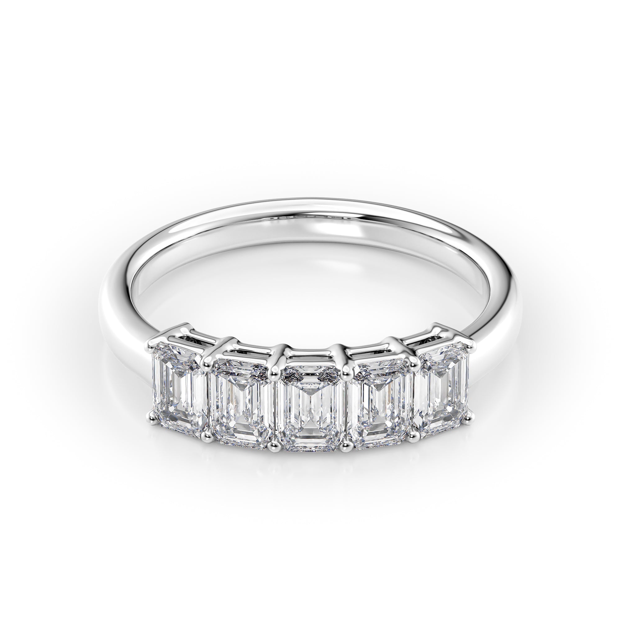 1.5ct Judith Emerald Cut Moissanite Ring - Silver